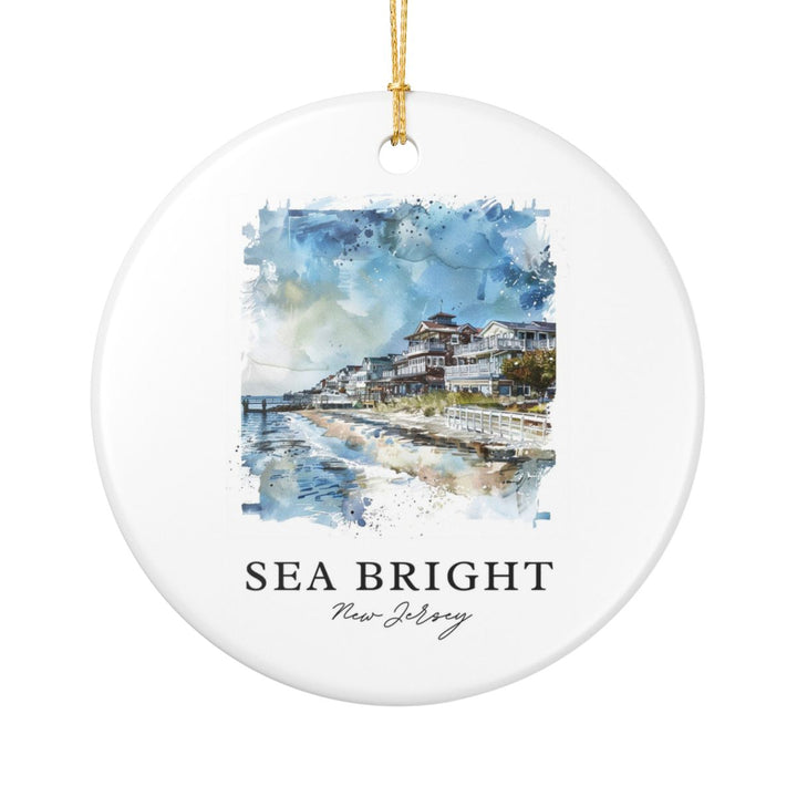 Sea Bright New Jersey Ornament: Unique Sea Bright Souvenir, Sea Bright New Jersey Xmas Decor, and Authentic Sea Bright Gift
