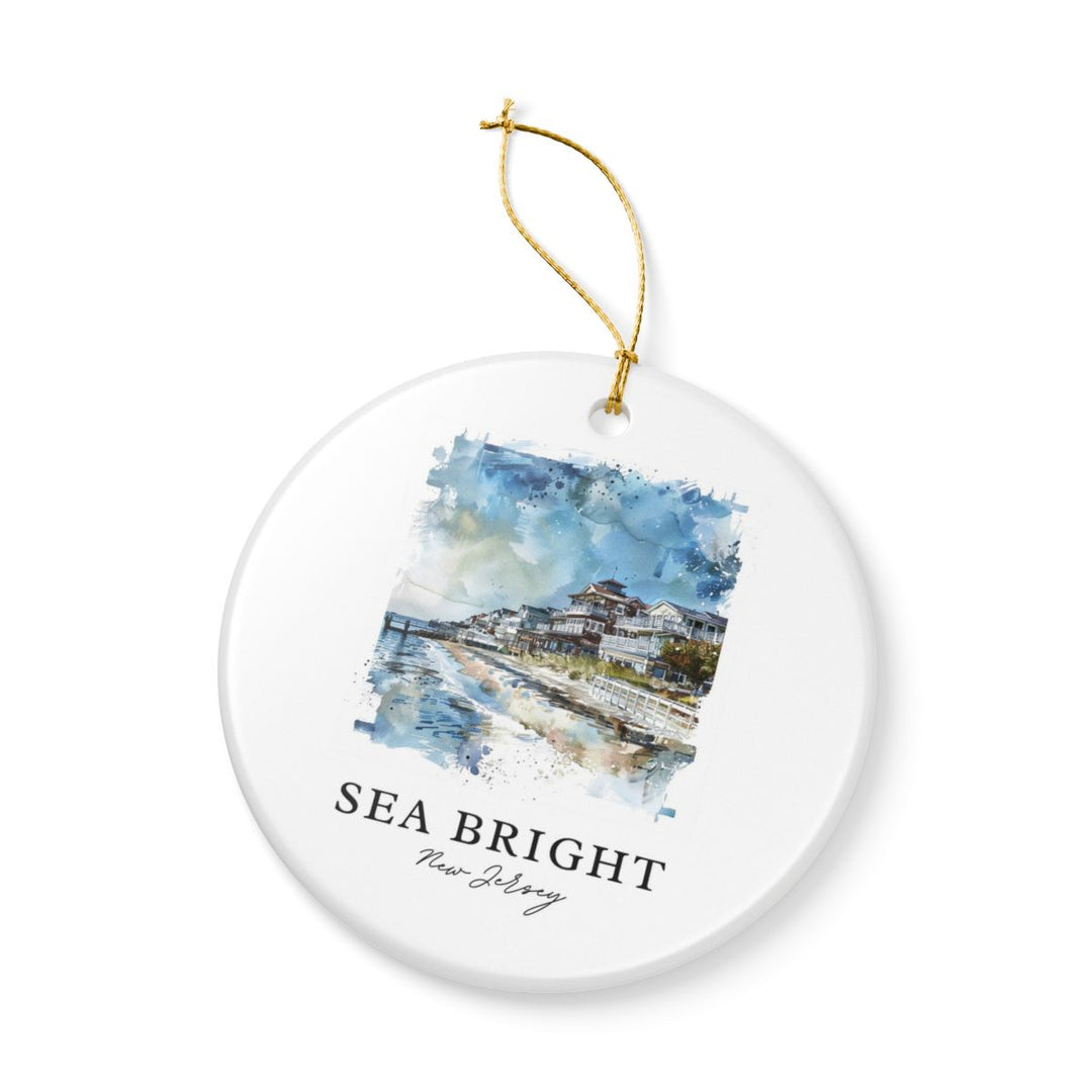 Sea Bright New Jersey Ornament: Unique Sea Bright Souvenir, Sea Bright New Jersey Xmas Decor, and Authentic Sea Bright Gift