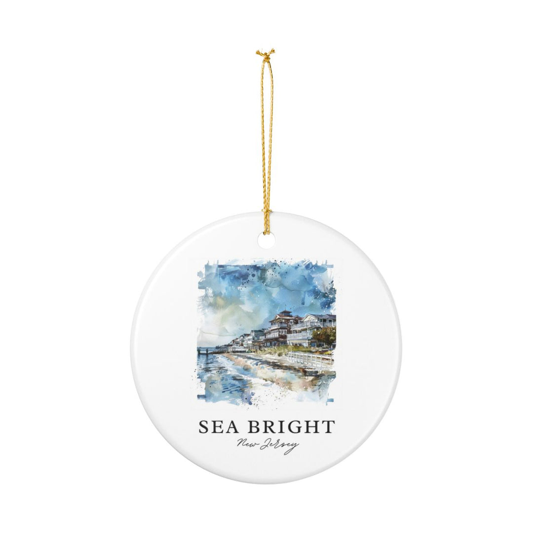 Sea Bright New Jersey Ornament: Unique Sea Bright Souvenir, Sea Bright New Jersey Xmas Decor, and Authentic Sea Bright Gift