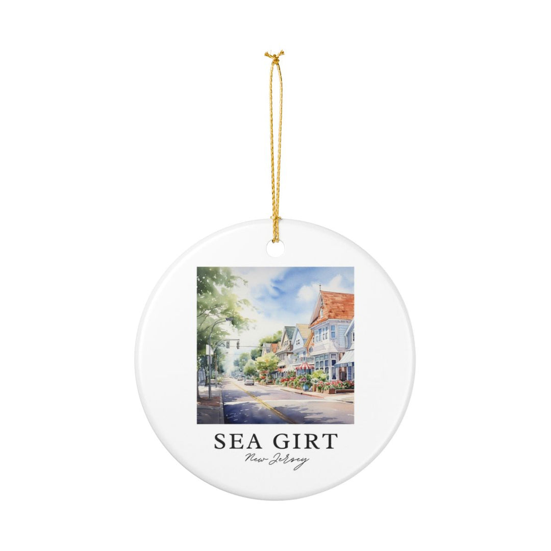 Sea Girt NJ Ornament: Unique Sea Girt Souvenir, Sea Girt New Jersey Xmas Decor, and Authentic Sea Girt Gift