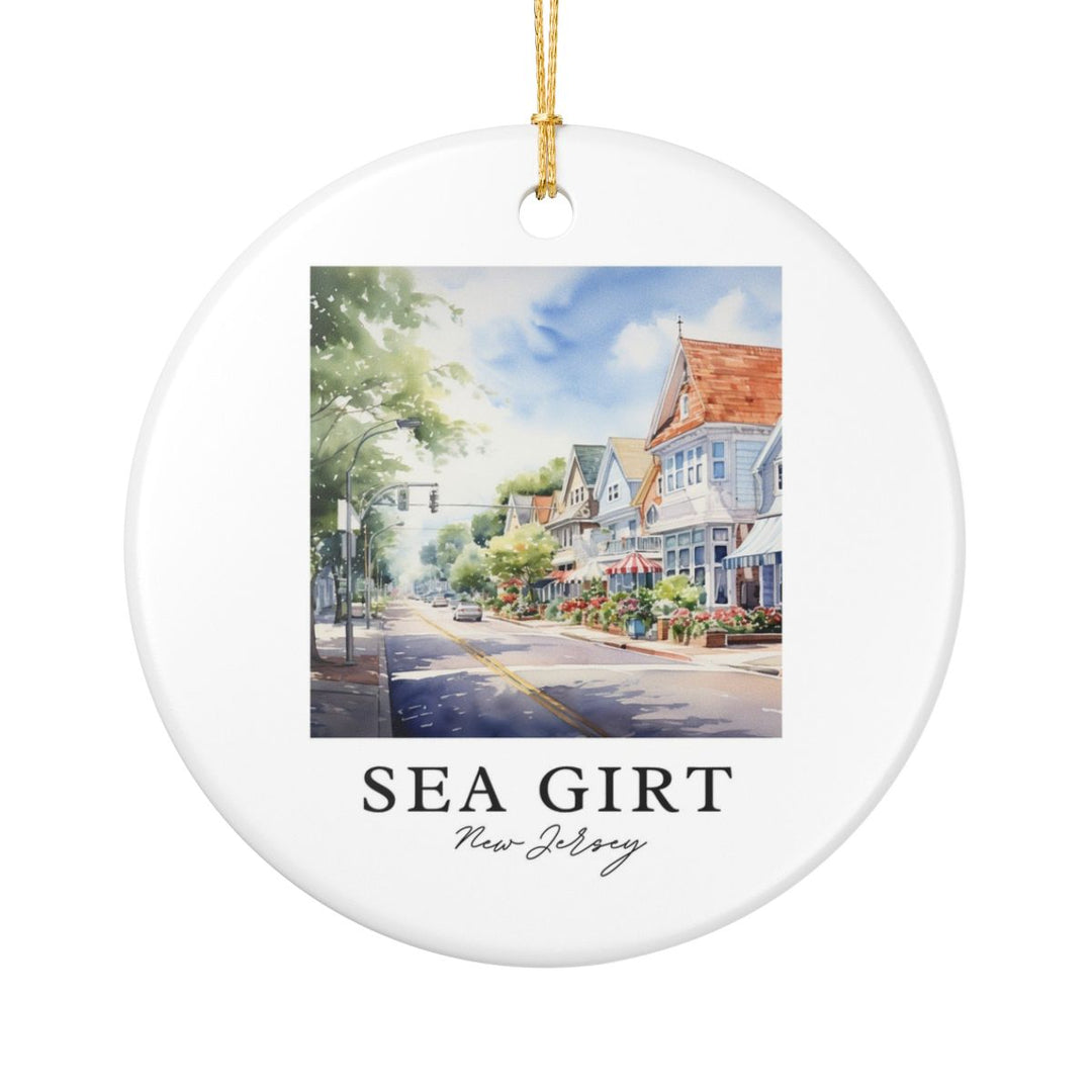 Sea Girt NJ Ornament: Unique Sea Girt Souvenir, Sea Girt New Jersey Xmas Decor, and Authentic Sea Girt Gift