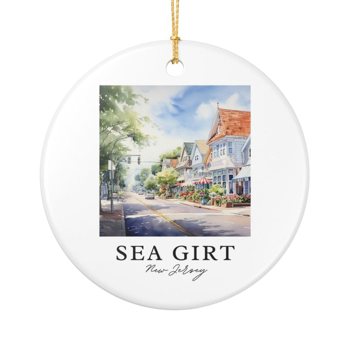 Sea Girt NJ Ornament: Unique Sea Girt Souvenir, Sea Girt New Jersey Xmas Decor, and Authentic Sea Girt Gift