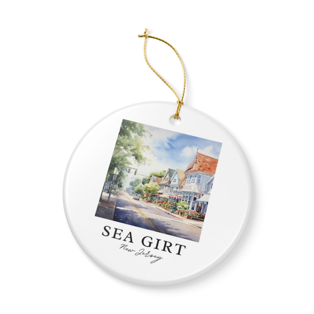Sea Girt NJ Ornament: Unique Sea Girt Souvenir, Sea Girt New Jersey Xmas Decor, and Authentic Sea Girt Gift