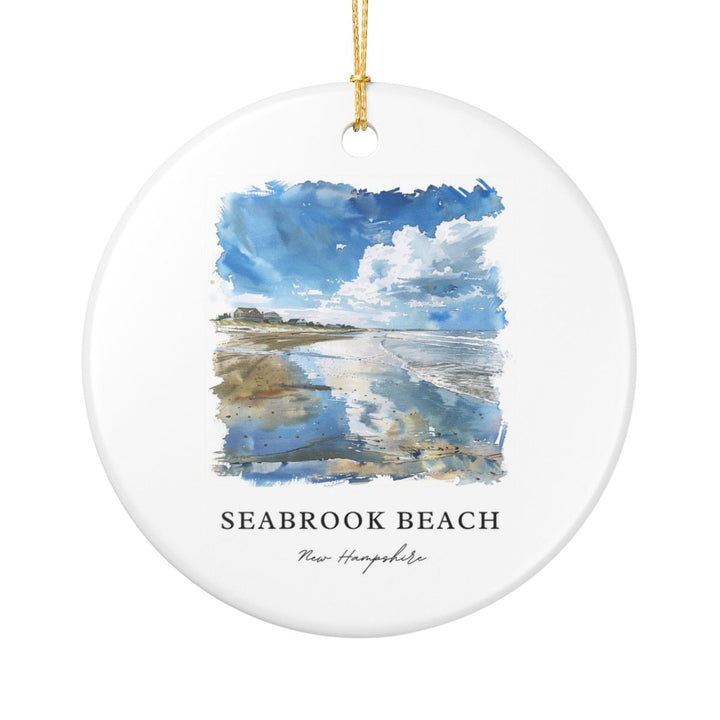 Seabrook New Hampshire USA Ornament: Unique Seabrook Souvenir, Seabrook New Hampshire Xmas Decor, and Authentic Seabrook Gift