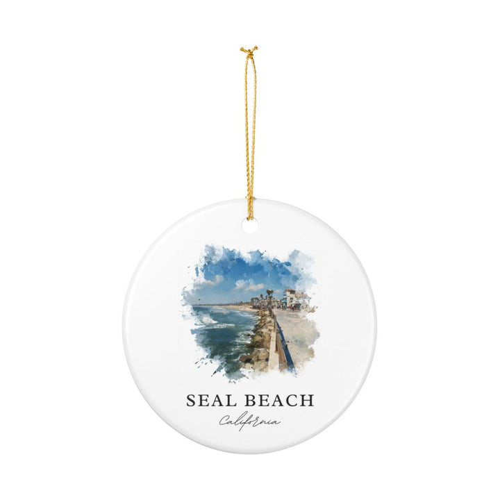 Seal Beach Ornament: Unique Seal Beach Souvenir, Seal Beach Xmas Decor, and Authentic Seal Beach Gift