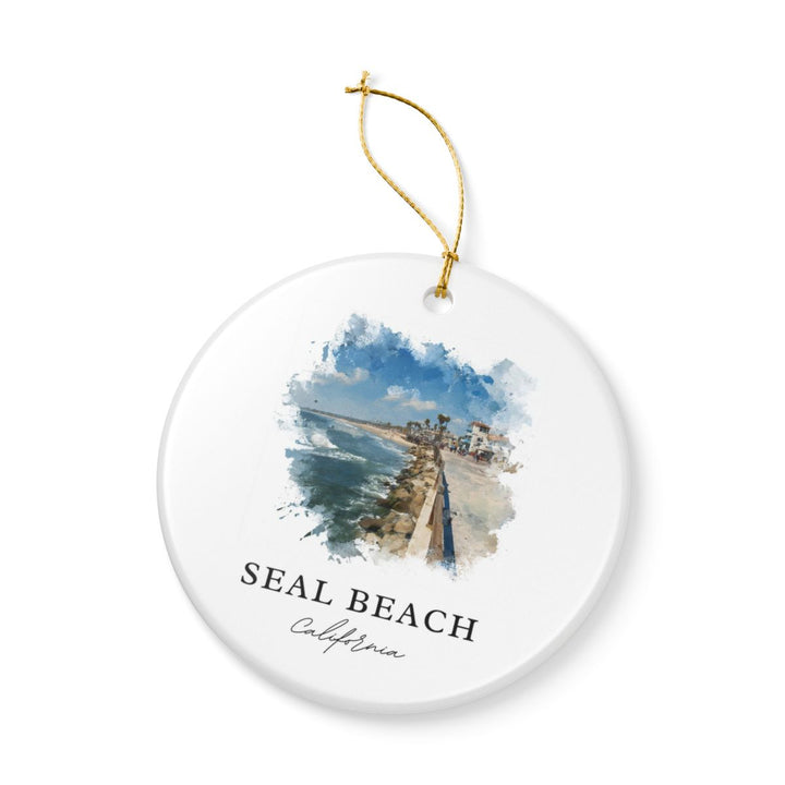 Seal Beach Ornament: Unique Seal Beach Souvenir, Seal Beach Xmas Decor, and Authentic Seal Beach Gift
