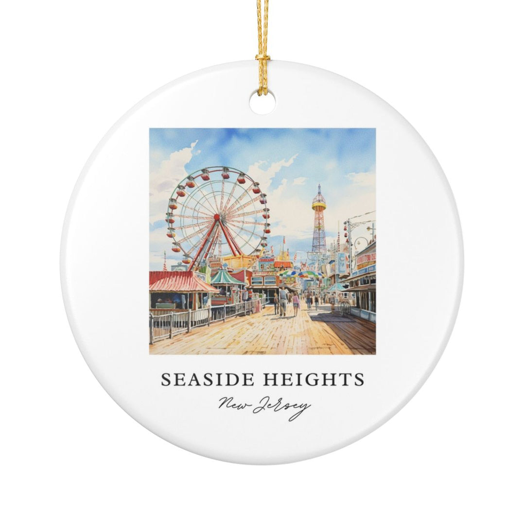 Seaside Heights New Jersey Ornament: Unique Seaside Heights Souvenir, Seaside Heights New Jersey Xmas Decor, and Authentic Seaside Heights Gift