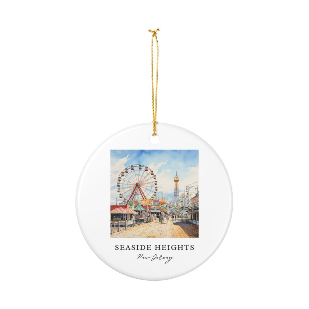 Seaside Heights New Jersey Ornament: Unique Seaside Heights Souvenir, Seaside Heights New Jersey Xmas Decor, and Authentic Seaside Heights Gift