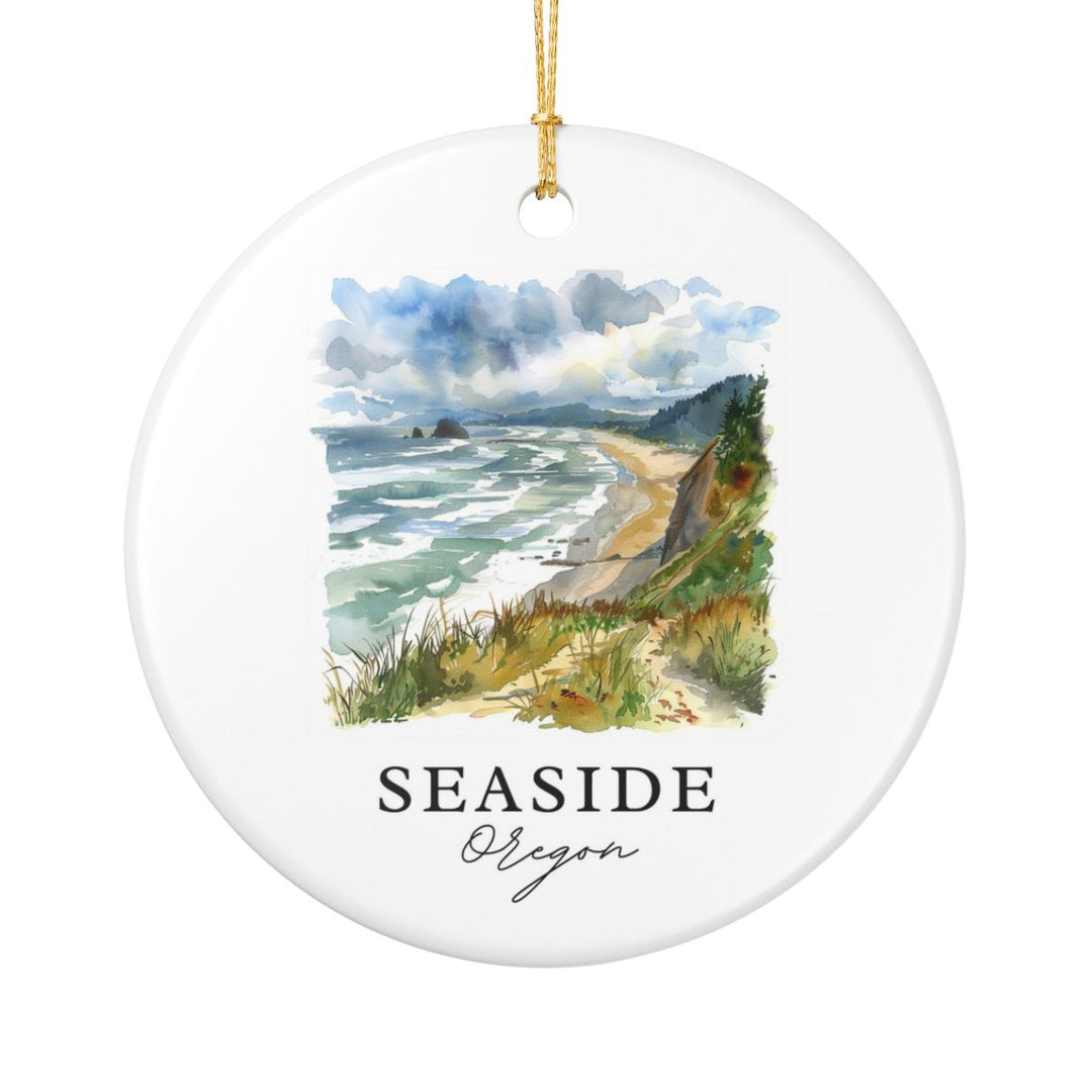 Seaside Oregon Ornament: Unique Seaside Oregon Souvenir, Seaside Oregon Xmas Decor, and Authentic Seaside Oregon Gift