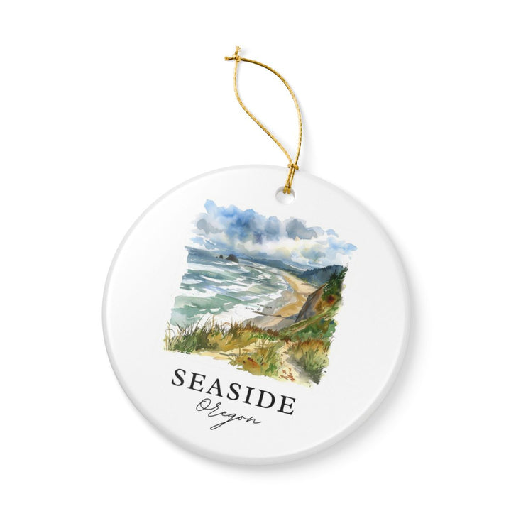 Seaside Oregon Ornament: Unique Seaside Oregon Souvenir, Seaside Oregon Xmas Decor, and Authentic Seaside Oregon Gift