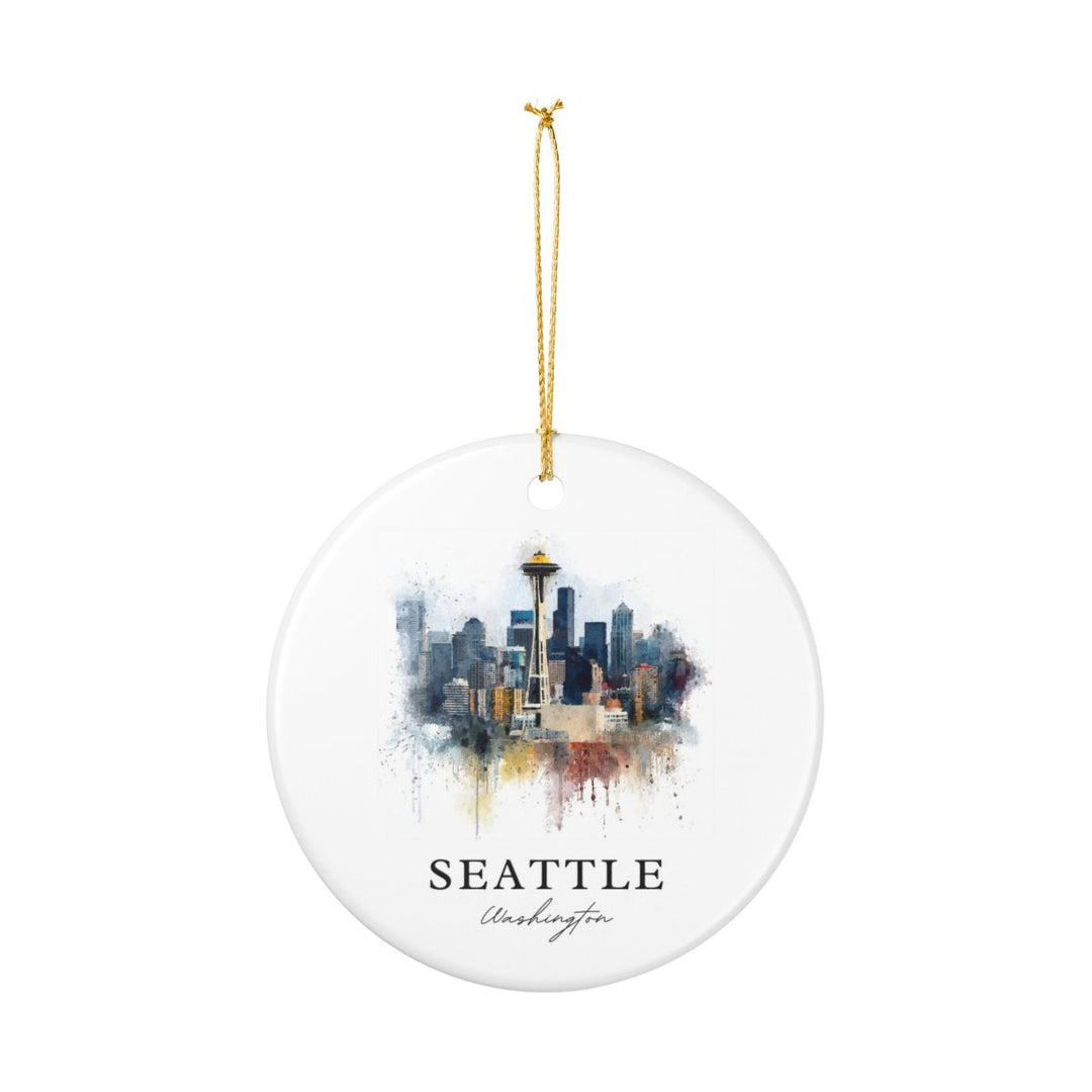Seattle Washington Ornament: Unique Seattle Souvenir, Seattle Washington Xmas Decor, and Authentic Seattle Gift