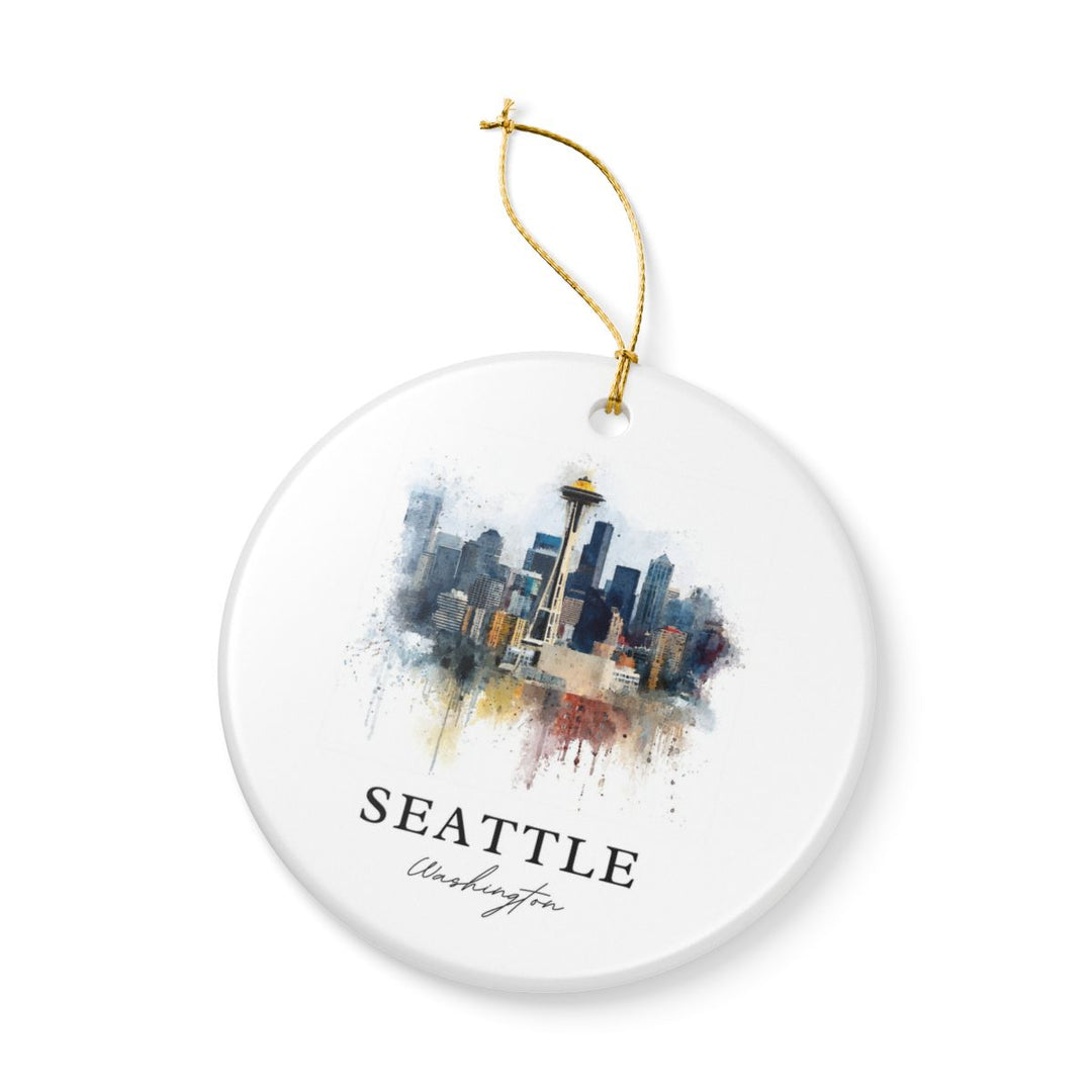 Seattle Washington Ornament: Unique Seattle Souvenir, Seattle Washington Xmas Decor, and Authentic Seattle Gift