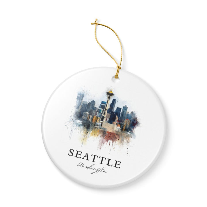 Seattle Washington Ornament: Unique Seattle Souvenir, Seattle Washington Xmas Decor, and Authentic Seattle Gift