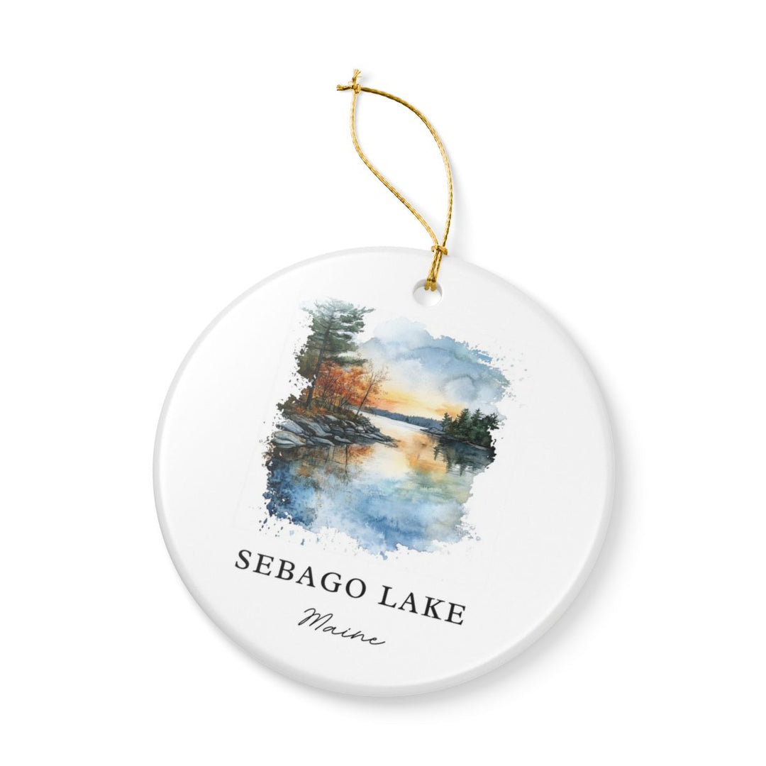 Sebago Lake Maine Ornament: Unique Sebago Lake Souvenir, Sebago Lake Maine Xmas Decor, and Authentic Sebago Lake Gift