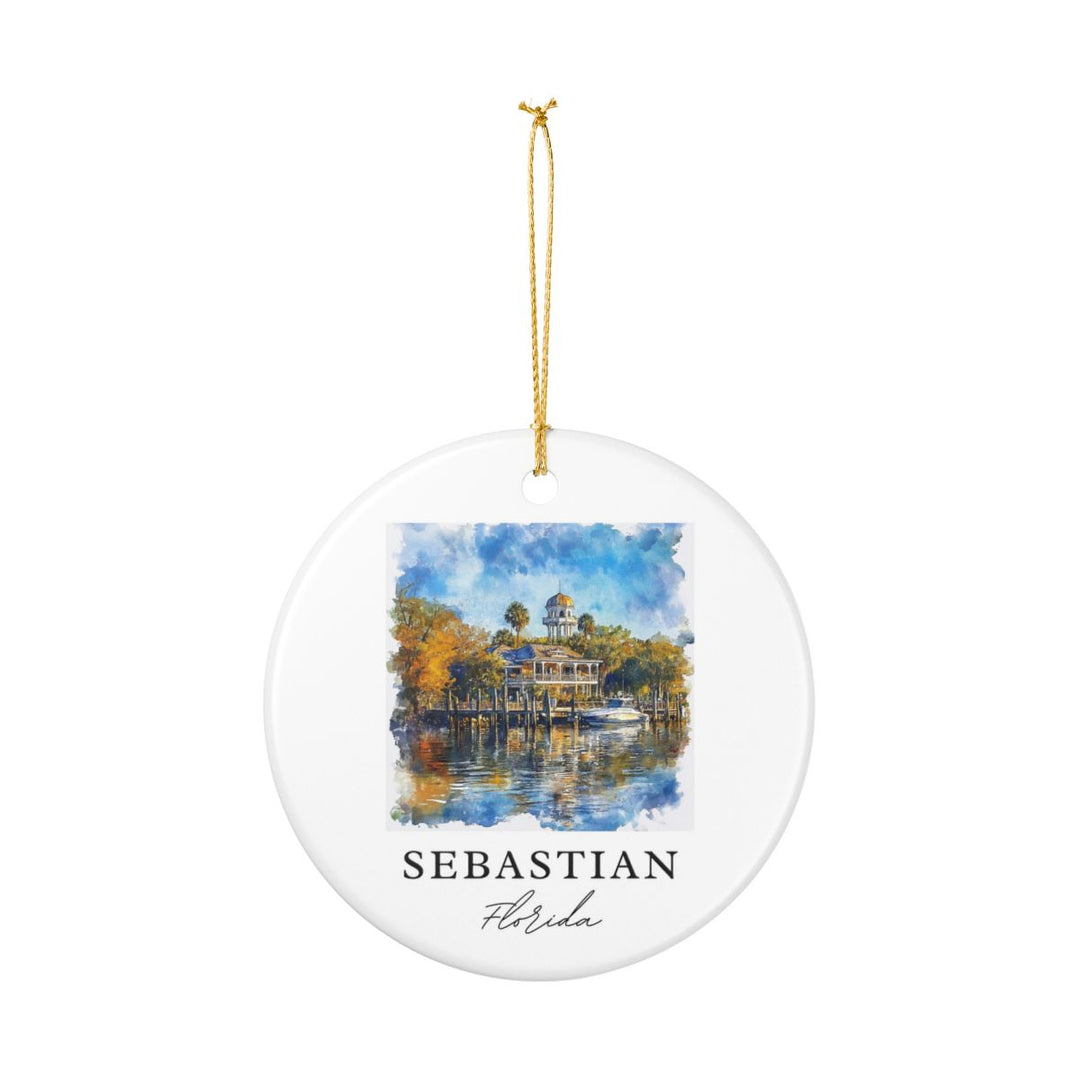 Sebastian Florida USA Ornament: Unique Sebastian Souvenir, Sebastian Florida Xmas Decor, and Authentic Sebastian Gift