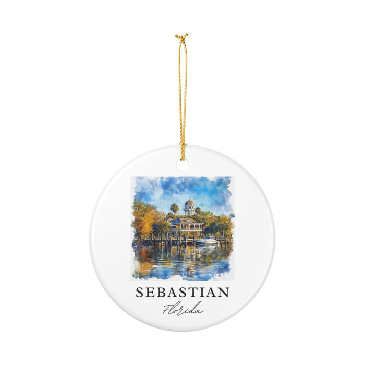 Sebastian Florida USA Ornament: Unique Sebastian Souvenir, Sebastian Florida Xmas Decor, and Authentic Sebastian Gift