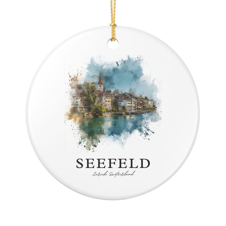Seefeld Switzerland Ornament: Unique Seefeld Souvenir, Seefeld Switzerland Xmas Decor, and Authentic Seefeld Gift