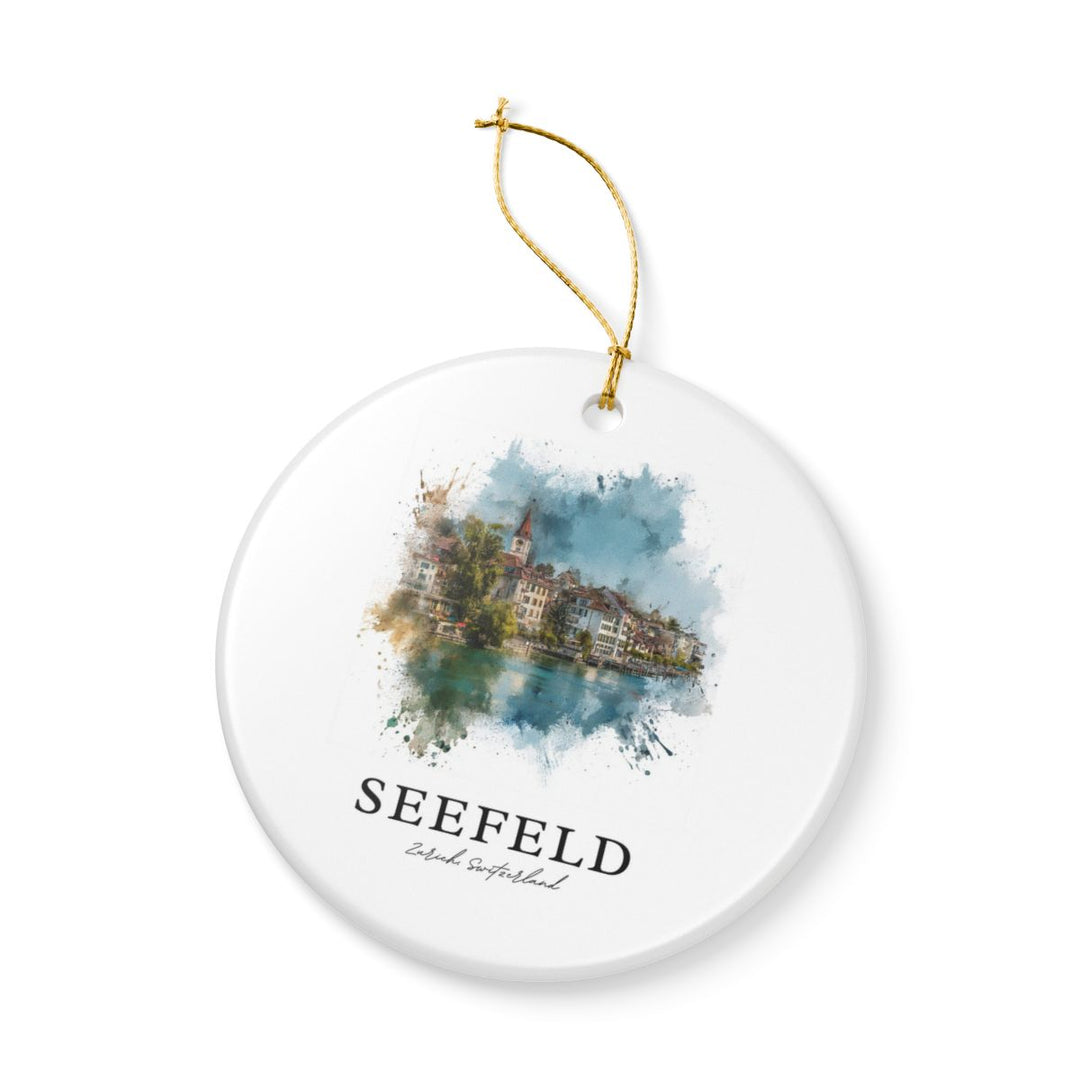 Seefeld Switzerland Ornament: Unique Seefeld Souvenir, Seefeld Switzerland Xmas Decor, and Authentic Seefeld Gift
