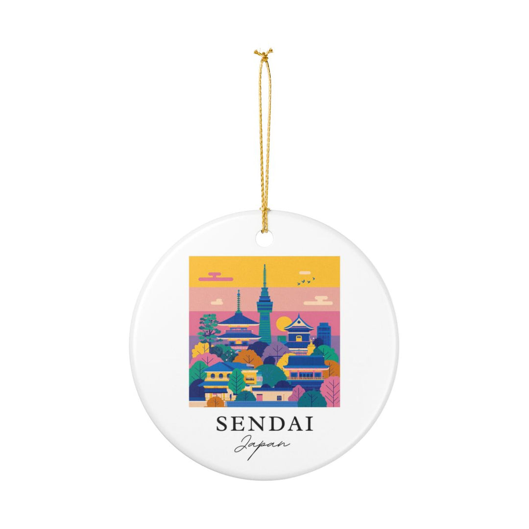 Sendai Japan Ornament: Unique Sendai Souvenir, Sendai Japan Xmas Decor, and Authentic Sendai Gift