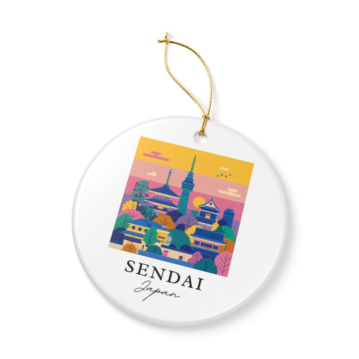 Sendai Japan Ornament: Unique Sendai Souvenir, Sendai Japan Xmas Decor, and Authentic Sendai Gift