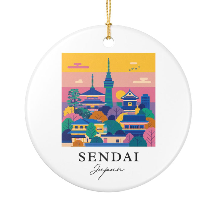 Sendai Japan Ornament: Unique Sendai Souvenir, Sendai Japan Xmas Decor, and Authentic Sendai Gift