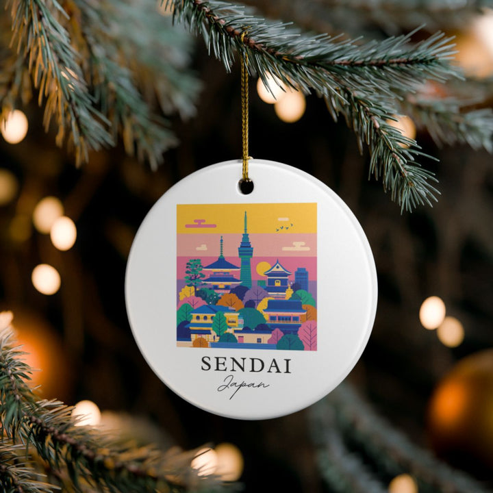 Sendai Japan Ornament: Unique Sendai Souvenir, Sendai Japan Xmas Decor, and Authentic Sendai Gift