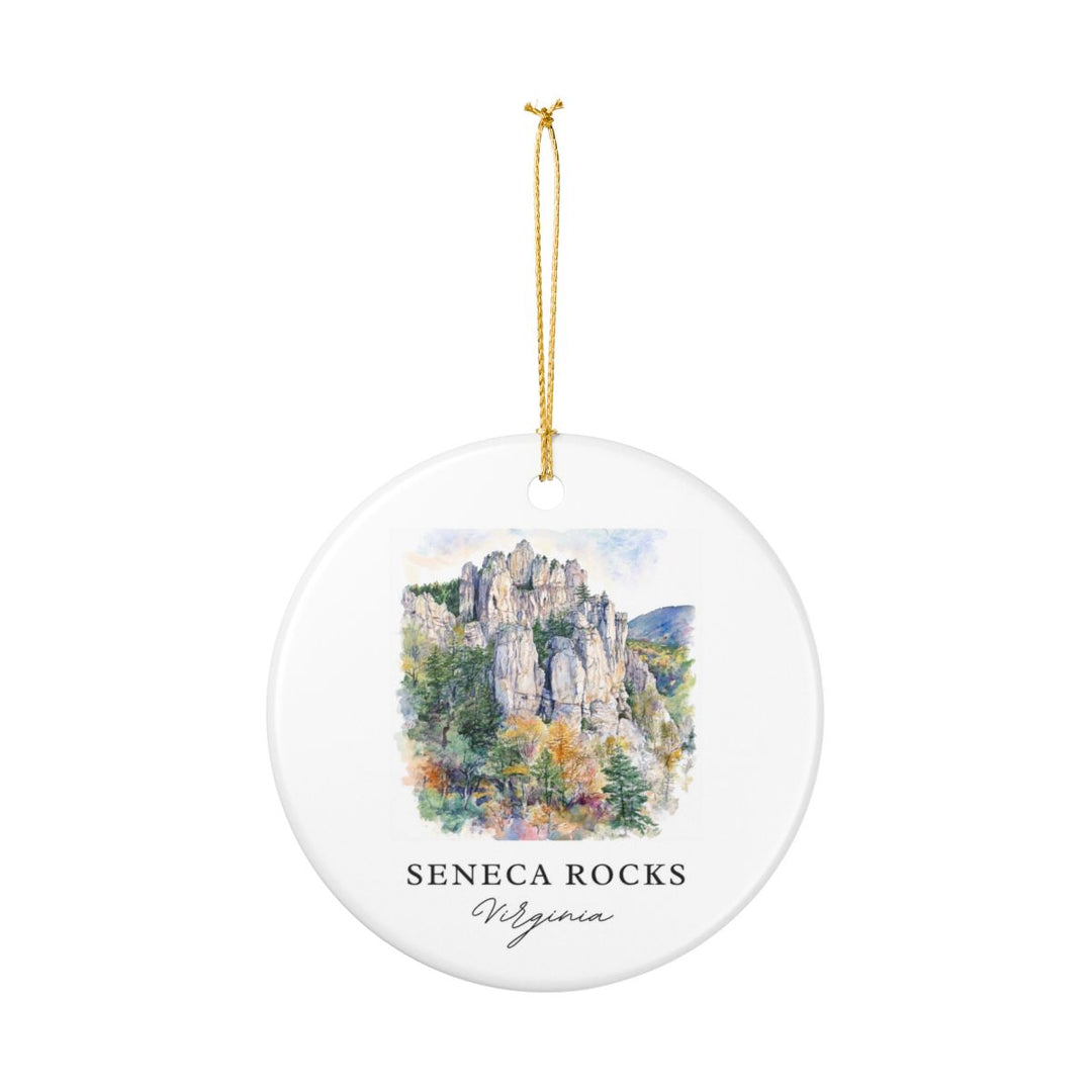 Seneca Rocks West Virginia Ornament: Unique Seneca Rocks Souvenir, Seneca Rocks West Virginia Xmas Decor, and Authentic Seneca Rocks Gift