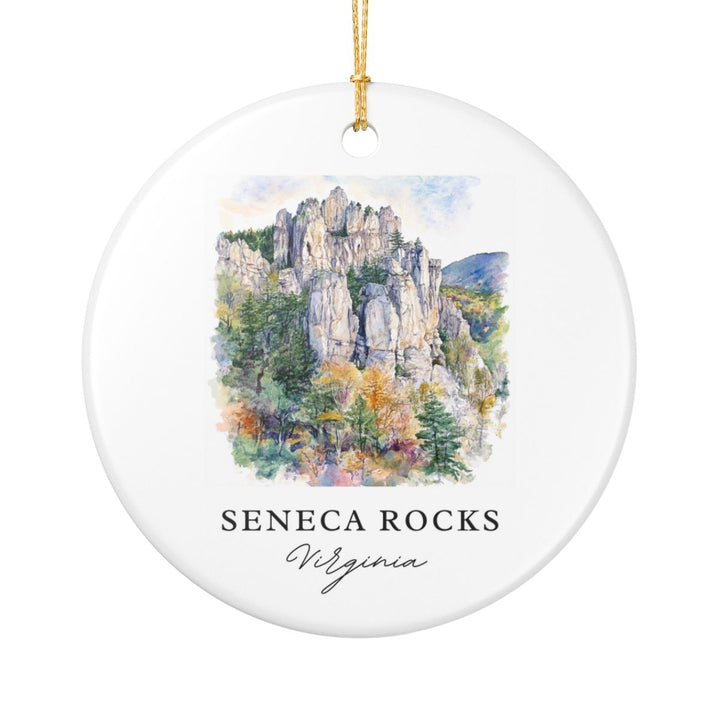 Seneca Rocks West Virginia Ornament: Unique Seneca Rocks Souvenir, Seneca Rocks West Virginia Xmas Decor, and Authentic Seneca Rocks Gift