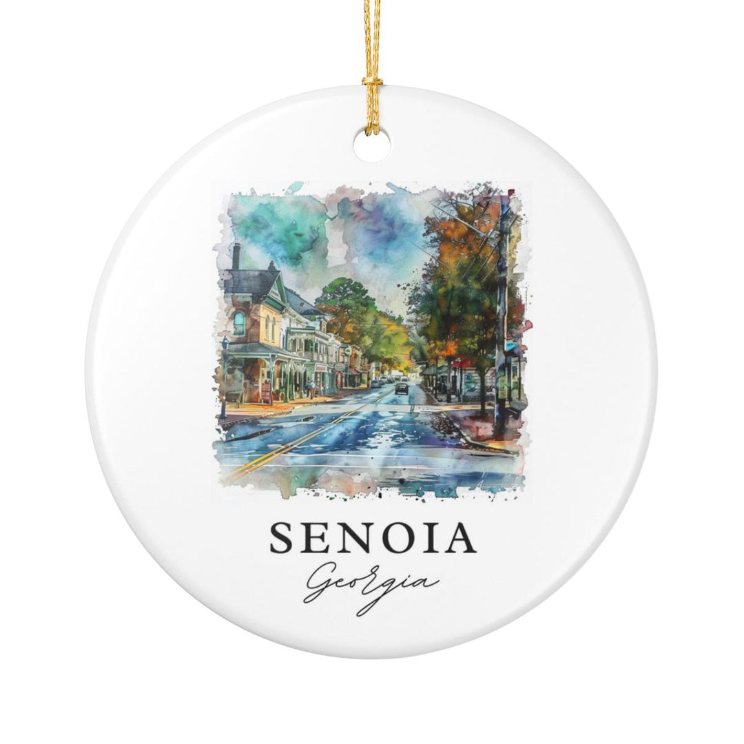 Senoia Georgia Ornament: Unique Senoia Georgia Souvenir, Senoia Georgia Xmas Decor, and Authentic Senoia Georgia Gift
