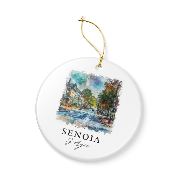 Senoia Georgia Ornament: Unique Senoia Georgia Souvenir, Senoia Georgia Xmas Decor, and Authentic Senoia Georgia Gift
