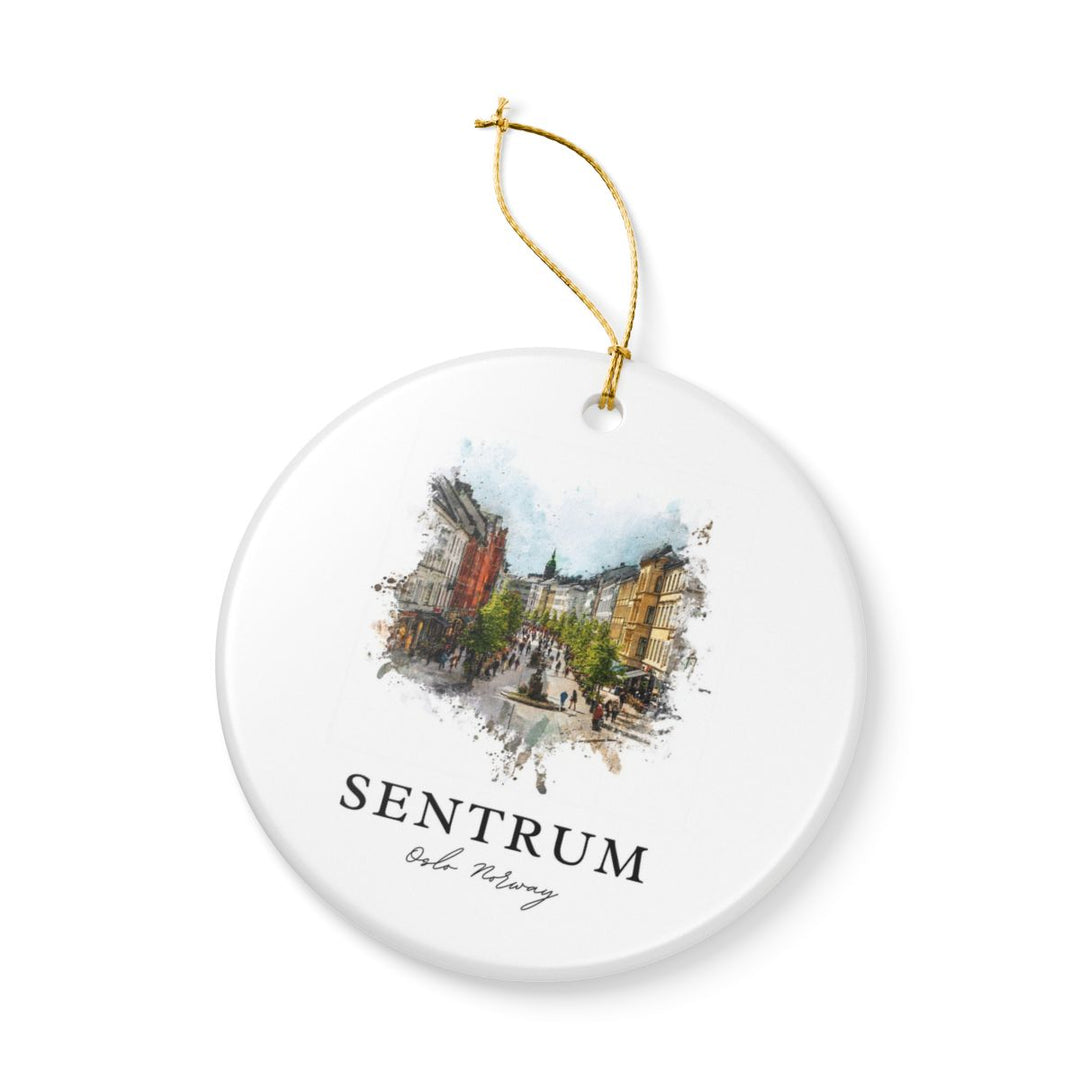 Sentrum Oslo Norway Ornament: Unique Sentrum Oslo Souvenir, Sentrum Oslo Norway Xmas Decor, and Authentic Sentrum Oslo Gift