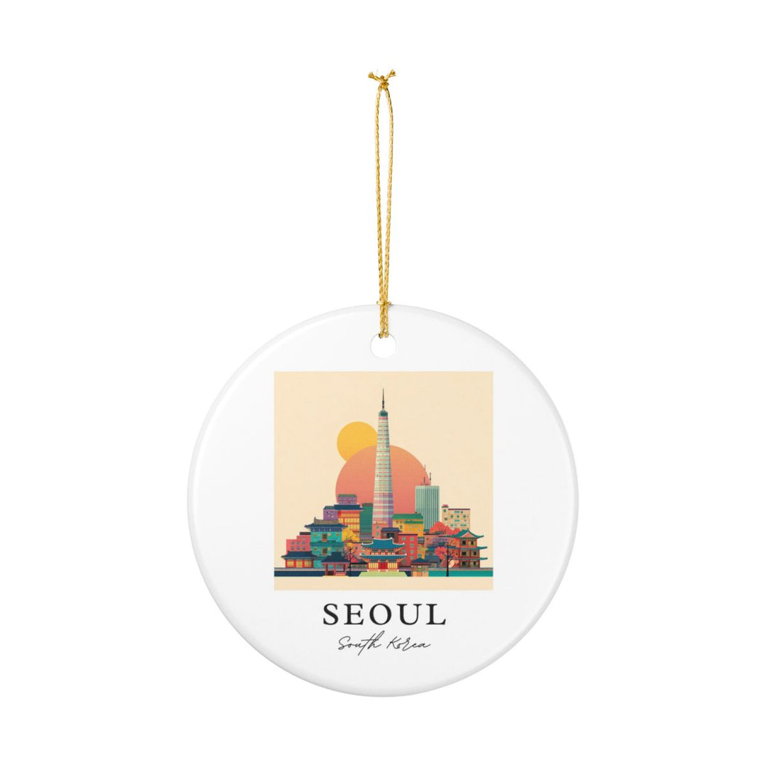 Seoul South Korea Ornament: Unique Seoul Souvenir, Seoul South Korea Xmas Decor, and Authentic Seoul Gift