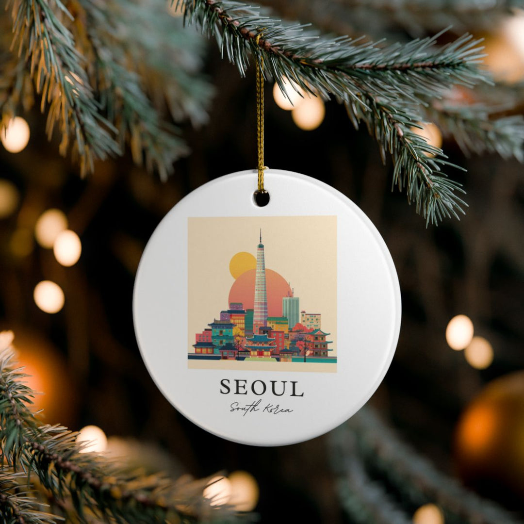 Seoul South Korea Ornament: Unique Seoul Souvenir, Seoul South Korea Xmas Decor, and Authentic Seoul Gift