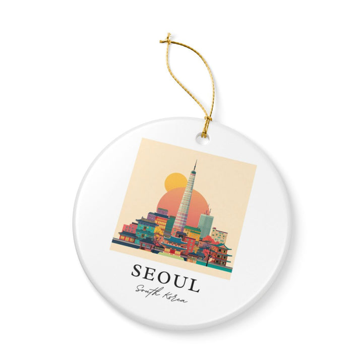 Seoul South Korea Ornament: Unique Seoul Souvenir, Seoul South Korea Xmas Decor, and Authentic Seoul Gift
