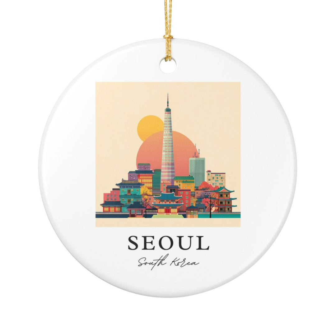 Seoul South Korea Ornament: Unique Seoul Souvenir, Seoul South Korea Xmas Decor, and Authentic Seoul Gift