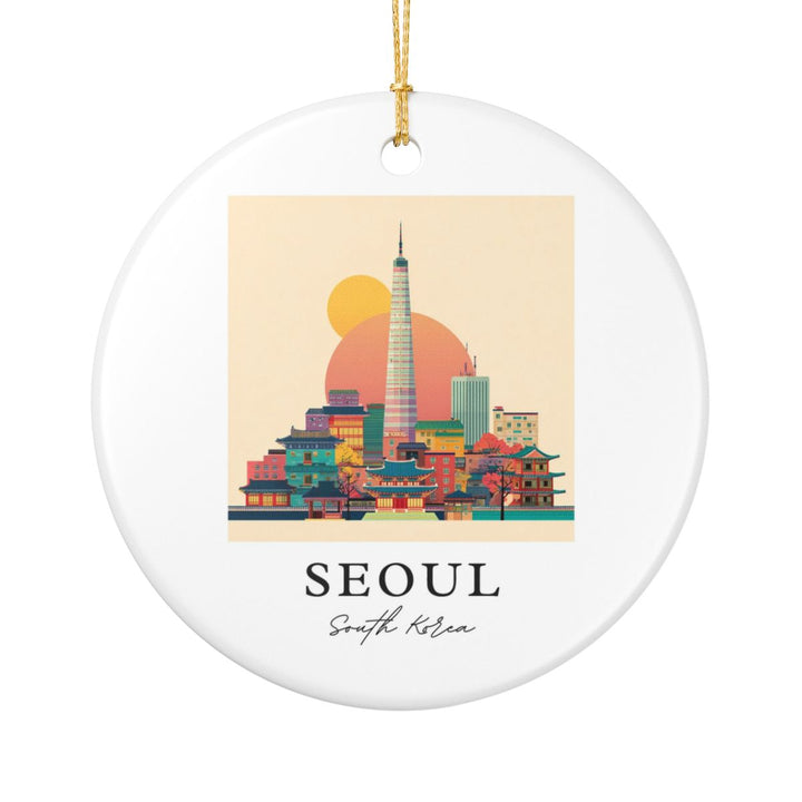 Seoul South Korea Ornament: Unique Seoul Souvenir, Seoul South Korea Xmas Decor, and Authentic Seoul Gift
