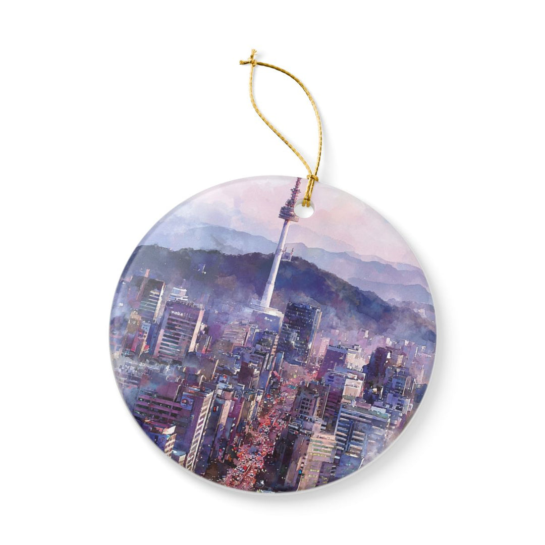 Seoul South Korea Ornament: Unique Seoul Souvenir, Seoul South Korea Xmas Decor, and Authentic Seoul Gift