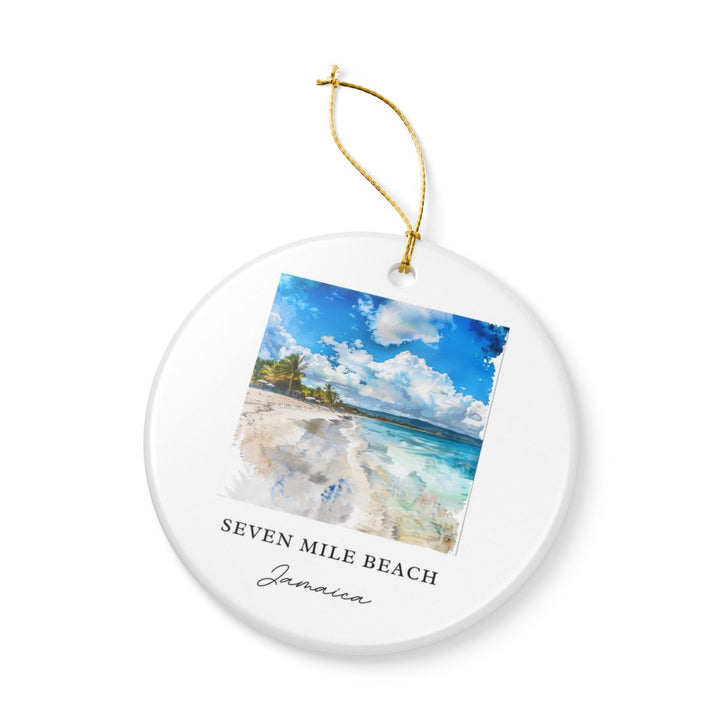 Seven Mile Beach Ornament: Unique Seven Mile Beach Souvenir, Seven Mile Beach Xmas Decor, and Authentic Seven Mile Beach Gift