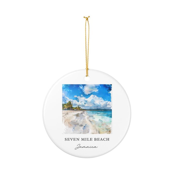 Seven Mile Beach Ornament: Unique Seven Mile Beach Souvenir, Seven Mile Beach Xmas Decor, and Authentic Seven Mile Beach Gift