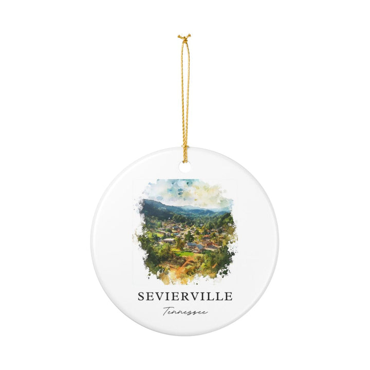 Sevierville TN USA Ornament: Unique Sevierville Souvenir, Sevierville Tennessee Xmas Decor, and Authentic Sevierville Gift