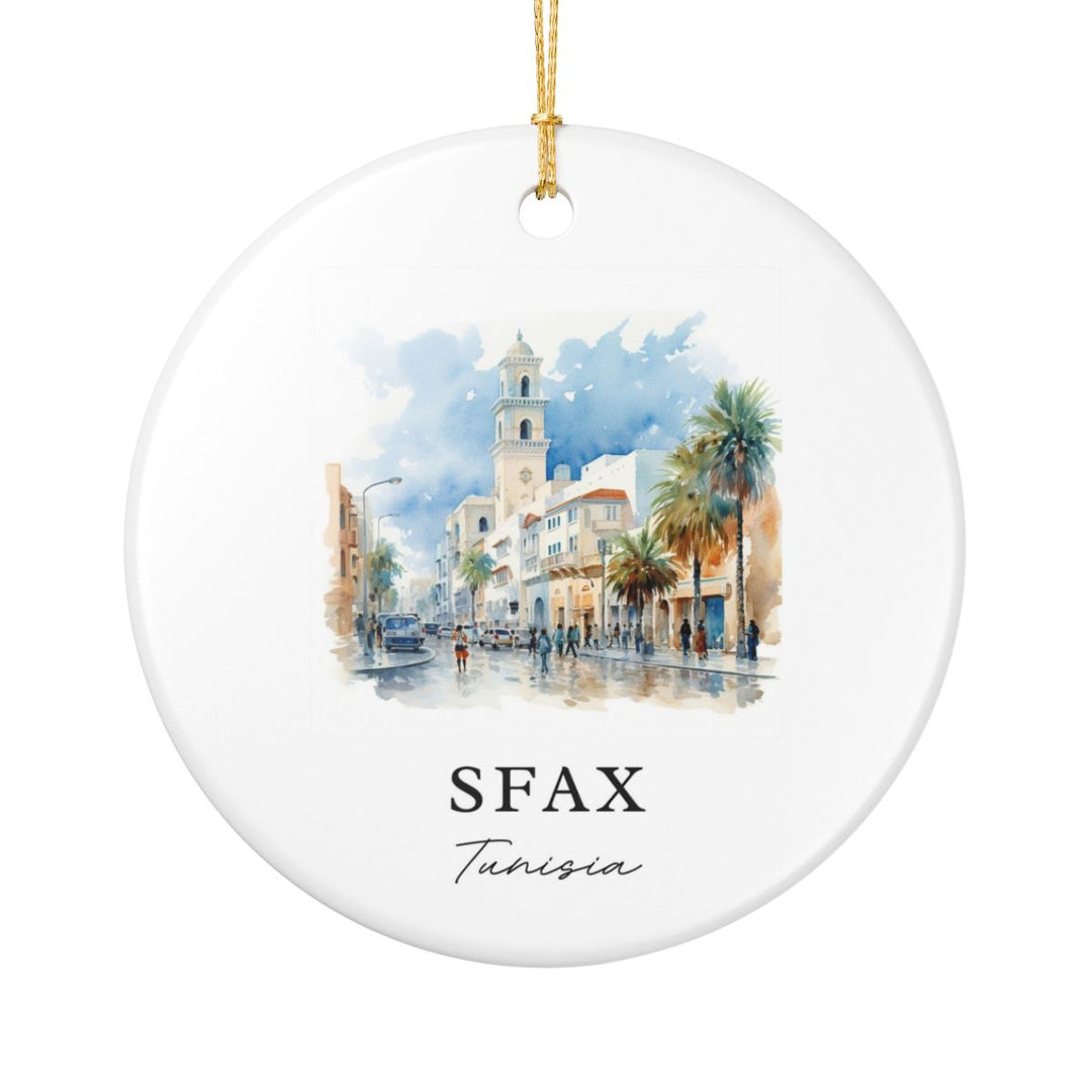 Sfax Tunisia Ornament: Unique Sfax Tunisia Souvenir, Sfax Tunisia Xmas Decor, and Authentic Sfax Tunisia Gift