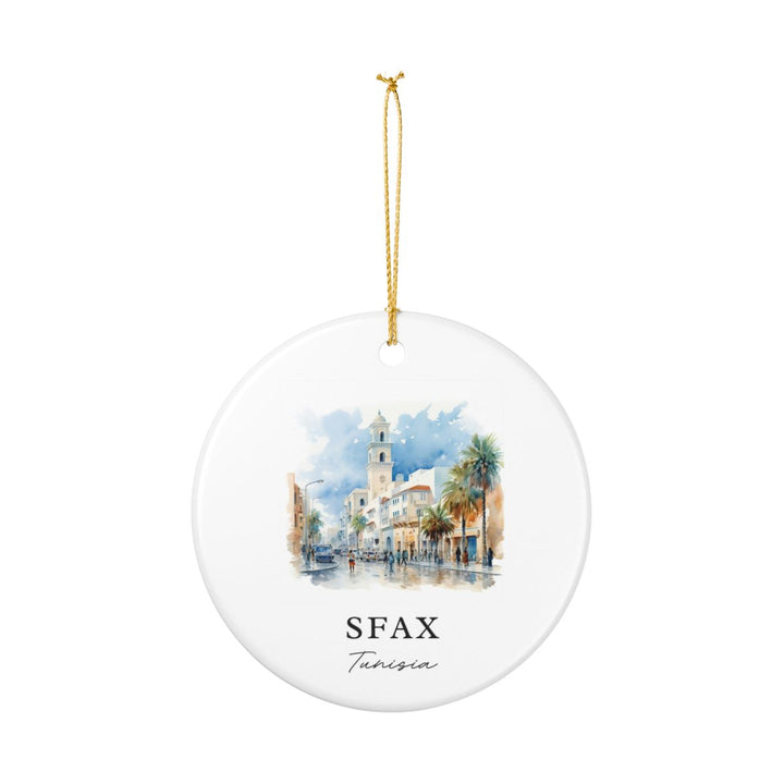Sfax Tunisia Ornament: Unique Sfax Tunisia Souvenir, Sfax Tunisia Xmas Decor, and Authentic Sfax Tunisia Gift