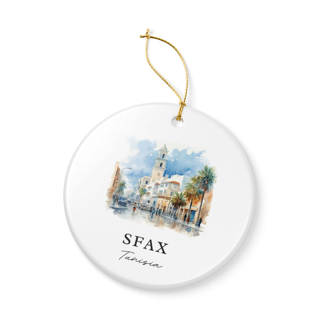 Sfax Tunisia Ornament: Unique Sfax Tunisia Souvenir, Sfax Tunisia Xmas Decor, and Authentic Sfax Tunisia Gift