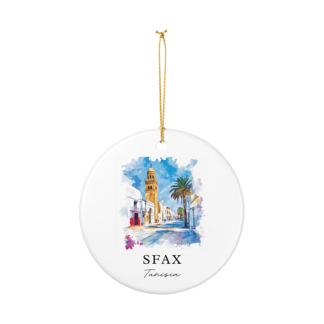 Sfax Tunisia Ornament: Unique Sfax Tunisia Souvenir, Sfax Tunisia Xmas Decor, and Authentic Sfax Tunisia Gift
