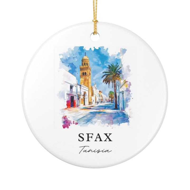 Sfax Tunisia Ornament: Unique Sfax Tunisia Souvenir, Sfax Tunisia Xmas Decor, and Authentic Sfax Tunisia Gift
