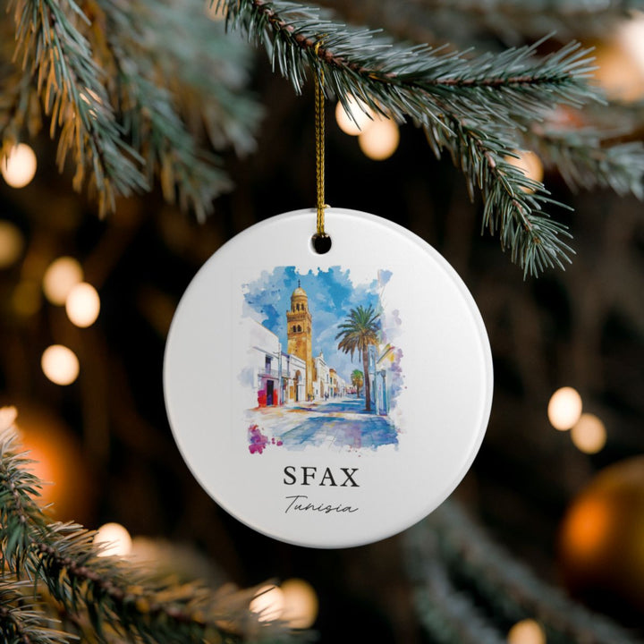 Sfax Tunisia Ornament: Unique Sfax Tunisia Souvenir, Sfax Tunisia Xmas Decor, and Authentic Sfax Tunisia Gift
