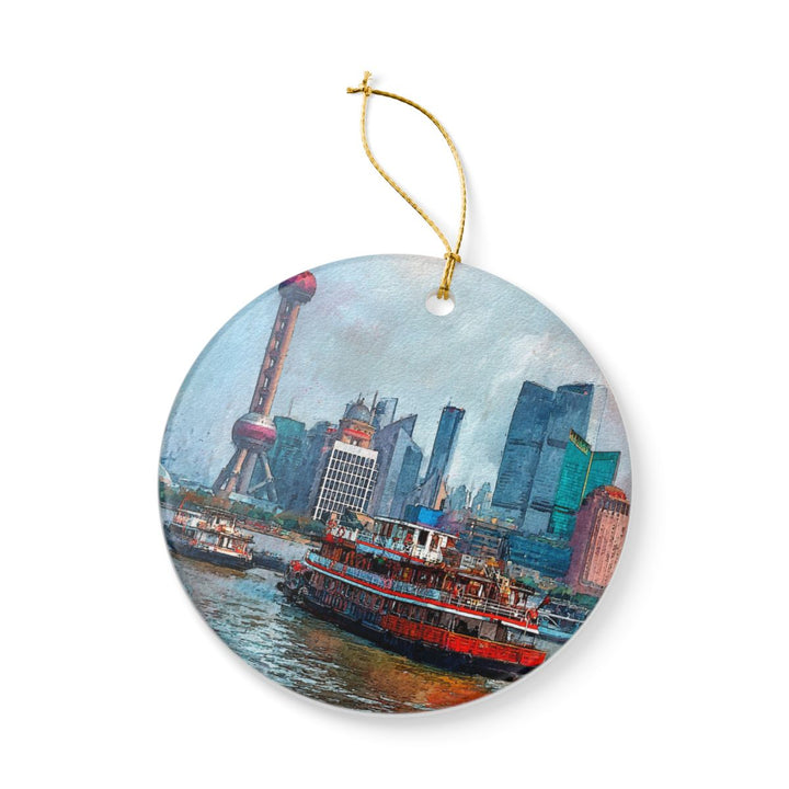 Shanghai China Ornament: Unique Shanghai Souvenir, Shanghai China Xmas Decor, and Authentic Shanghai Gift