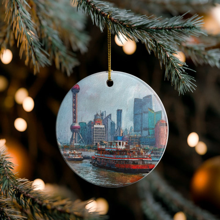 Shanghai China Ornament: Unique Shanghai Souvenir, Shanghai China Xmas Decor, and Authentic Shanghai Gift