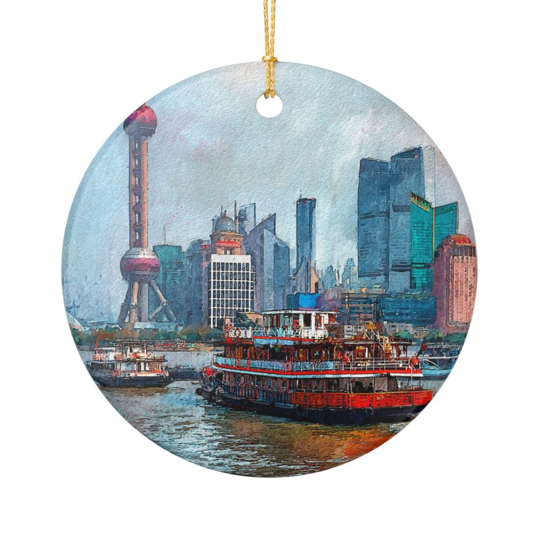 Shanghai China Ornament: Unique Shanghai Souvenir, Shanghai China Xmas Decor, and Authentic Shanghai Gift