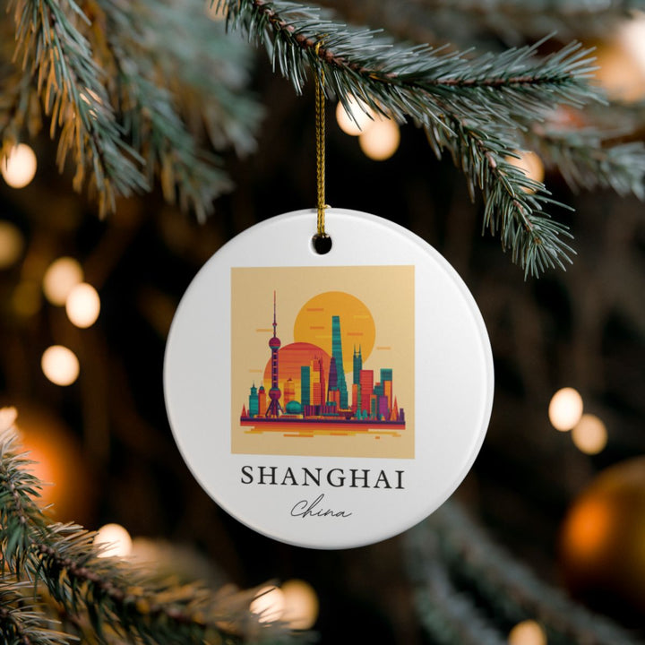 Shanghai China Ornament: Unique Shanghai Souvenir, Shanghai China Xmas Decor, and Authentic Shanghai Gift
